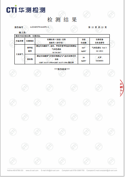 win必赢废气VOCs、非甲烷总烃、颗粒物检测汇报-2022-22