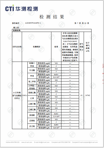 win必赢废气VOCs、非甲烷总烃、颗粒物检测汇报-2022-7